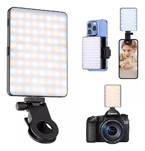 Azulamar Luz De Video Cámara Lámpara Con Clip P/ Celular Mac