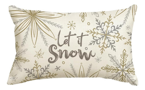 Avoin Colorlife Let It Snow Christmas - Funda De Almohada Co