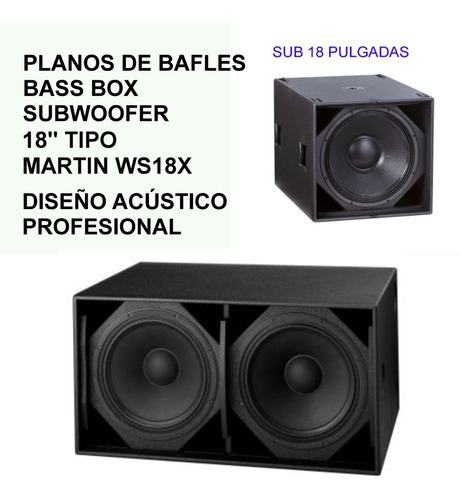 Martin Ws18x Sub- Planos De Bafles  Fabricacion Profesional