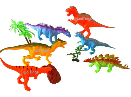 Imagen 2 de 10 de 6 Dinosaurios De Goma Chifle Juguete Para El Agua Baño Bebes
