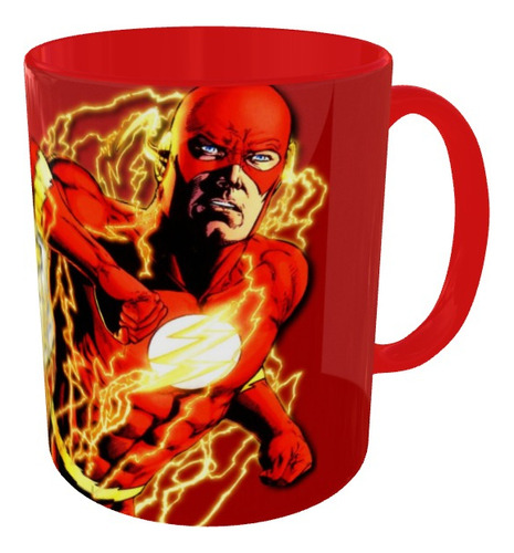Mugs Flash Super Heroes Universo Pocillo Gamers Color Rojo