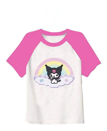 Remera Combinada Kuromi ! -niños-