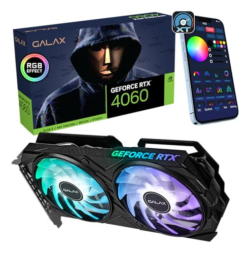 Placa De Video Galax Geforce Rtx 4060 Ex 8gb Gddr6 Rgb App