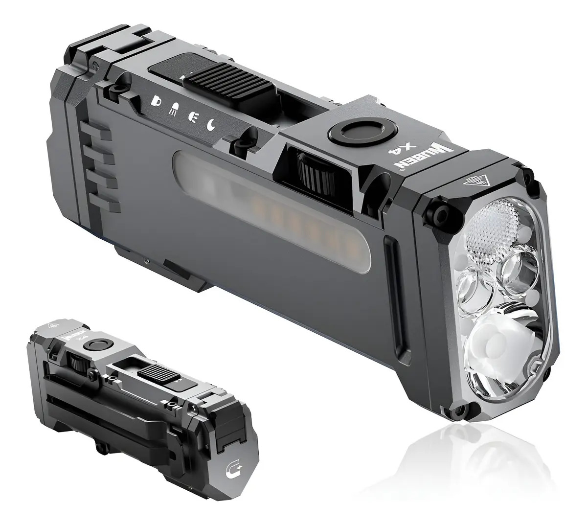 【新品】WUBEN X4 フラッシュライト【ホワイト】 Lanterna Wuben X4 Edc Com Luz Rgb 1500 Lúmens Branco Preto