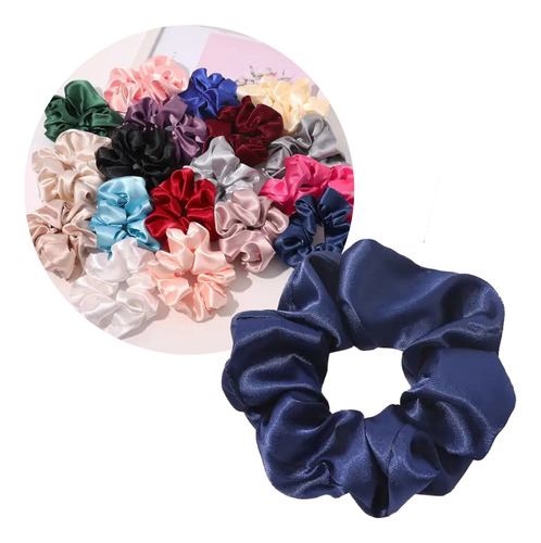 Scrunchie Gomita Para Pelo De Seda Satinada Elastica