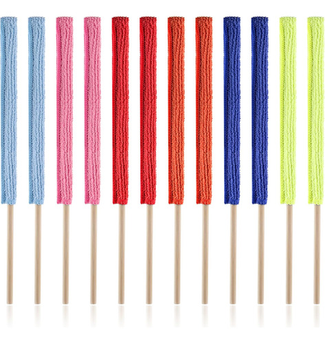 12 Piezas De Plumeros De Microfibra Para Limpieza, Mini Pali
