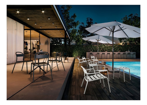 Silla De Aluminio Para Exterior E Interioir Stecca - Colos Color Azul Marino