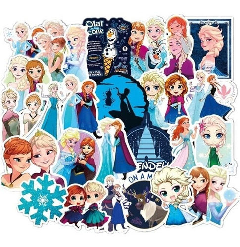 50 Stickers De Frozen - Etiquetas Autoadhesivas