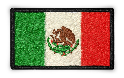 50 Parches Bordados Bandera México Termoadherible 5x8cm