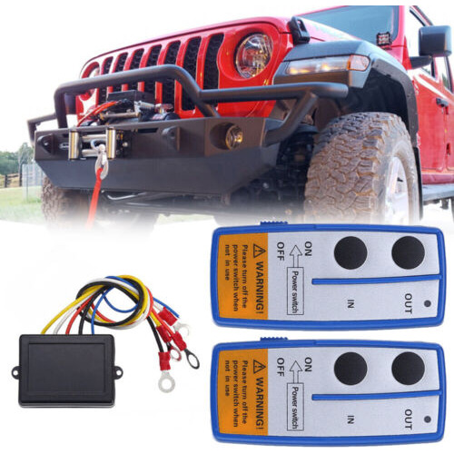 Blue Wireless Winch Remote Control Switch Handset For 12 Oad