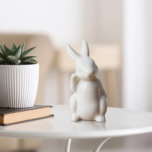 Juego De 3 Figuritas De Conejo De Cerámica Modernas,