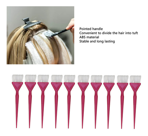 Juego De 10 Cepillos Para El Cabello Con Mango Ergonómico