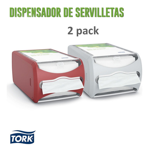 Dispensador Servilletas Para Mostrador Tork Pack 2 Unidades