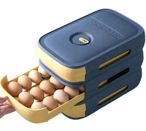 Organizador Dispensador De Huevos Apilable Ahorra Espacio 