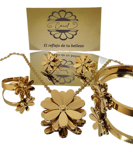 Dorado Elegante: Conjunto Completo Joyas