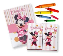 Comprar Libros Para Colorear Personalizados Minie Con Crayolas X20 K