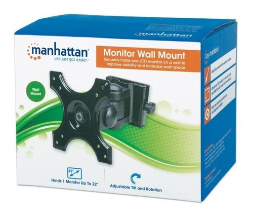 Soporte Monitor P/pared Manhattan 432351 Negro