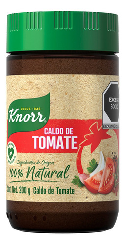 Caldo Knorr De Tomate 100% Natural Sin Colorantes Ni Saborizantes Artificiales 200g