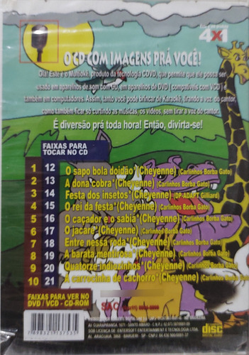 Dvd Multiokê Karaokê Total O Melhor Infantil 3 Lacrado