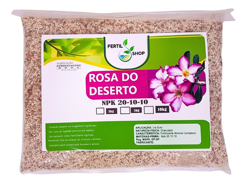 Adubo Fertilizante Rosa Do Deserto - Floração Forte 3kg