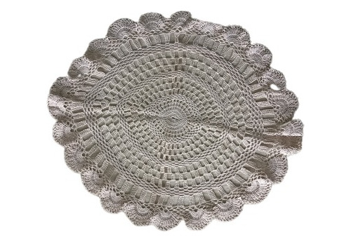 Antigua Carpeta Tejida 23 Cm Crochet Set (6 En Total)