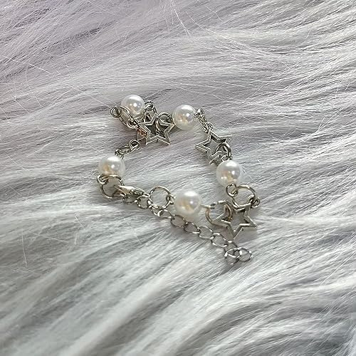 Todu Y2k Cadena De Cuentas De Perlas De Estrella Pulseras Es