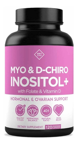 Myo Inositol & D-chiro 40:1 Folato Vitamina D 120 Cápsulas