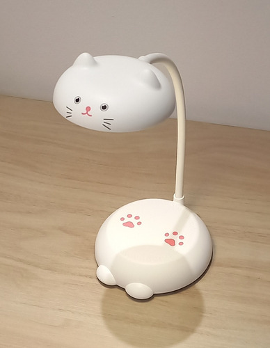 Imagen 5 de 6 de Lampara De Mesa Recargable Y Táctil Motivo De Gato