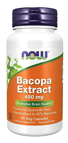 Bacopa Extract 450 Mg 90 Cápsulas Vegetales Now