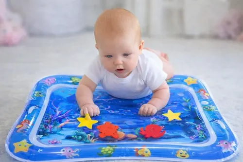 Tapete Sensorial  Infantil Inflável Água Bebê  Tummy Time