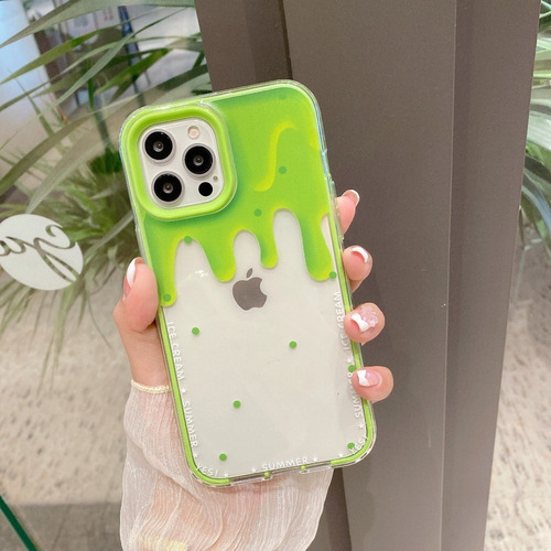 Funda Ice Cream Helado Derretido 360 Rudo Para iPhone + Mica