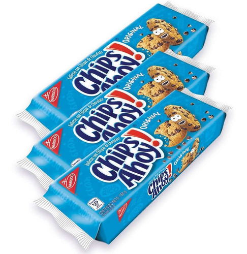 Galletas Chips Ahoy - 3 Unidades De 168g