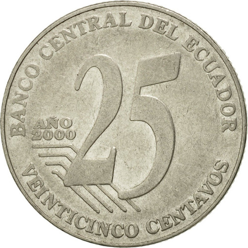 Moneda Ecuador 25 Centavos 2000