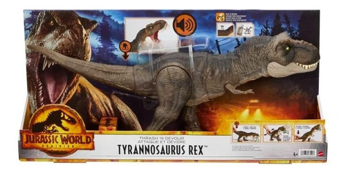 Imagen 1 de 7 de Dinosaurio Jurassic World Dominion T Rex Con Sonidos 53 Cm
