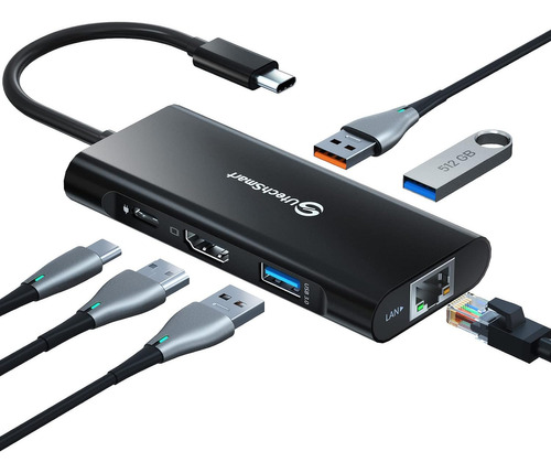 Hub Usb C, Adaptador Utechsmart 6 En 1 Usb C A Hdmi Con 1...