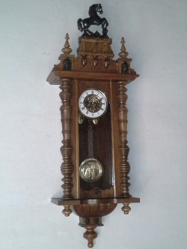 Antiguo Reloj De Pared A Pendulo Junghans B12  Aleman 