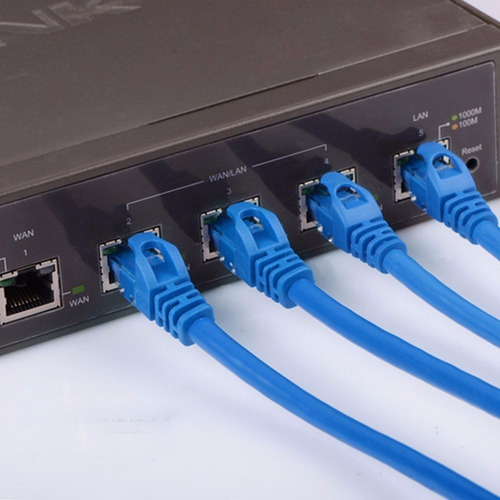 Cabo De Rede Azul 20 Metros Internet Crimpado Cat5e Lan Rj45