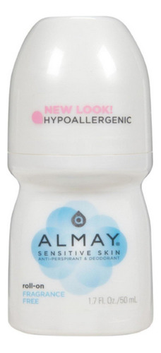 Almay Anti-perspirant & Desodorante, Piel Sensible, Roll-on.