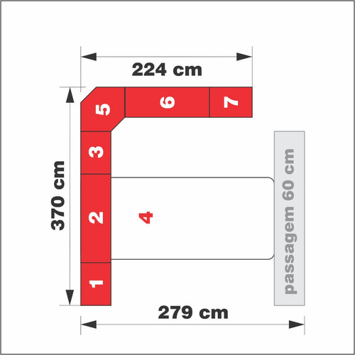 Guarda-roupa Com Canto E Módulos Sem Cama 1222s Carvalho Cla