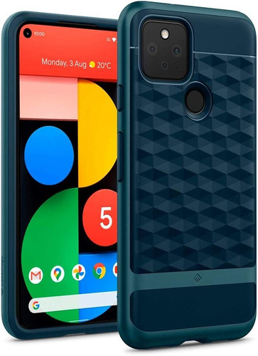 Funda Parallax Para Google Pixel 5 (2020), Verde Aqua