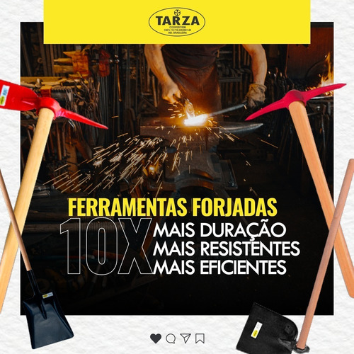 Enxada Estreita Forjada Tarza 2,0 Com Cabo