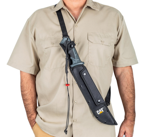 Machete Recto Con Sierra De 48 Cm Y Funda Para Hombro