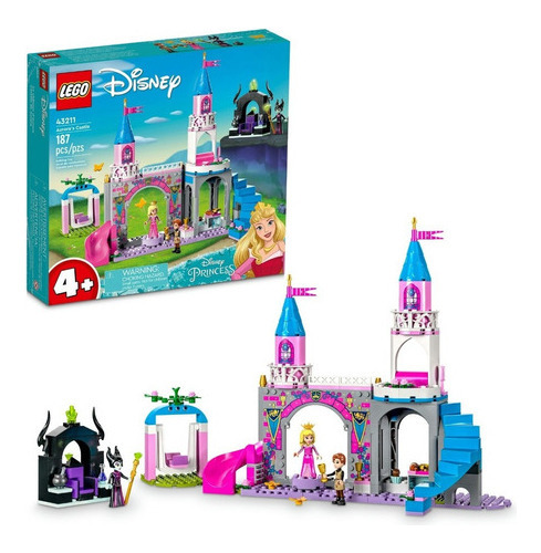 Lego Set De Construccion Disney Princess Castillo De Aurora 43211 187 Piezas En Caja