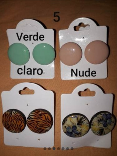 Kit 4 Peças - Brincos Botão