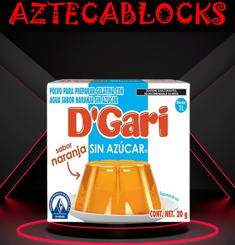 Dgari® 3 Gelatinas De Agua Sin Azucar Sabor Naranja Wow