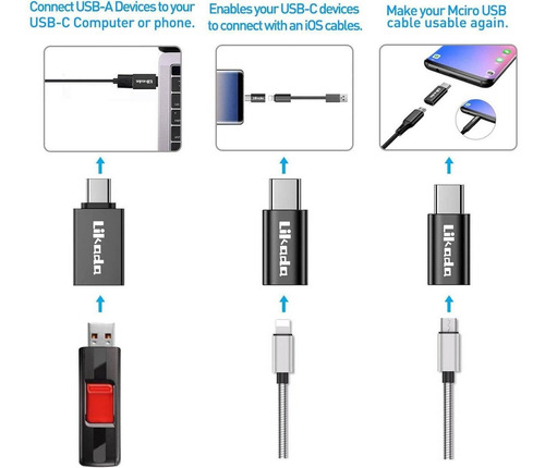 Imagen 2 de 6 de Adaptador X6 Unidades Con Distintos Puertos Muy Practico