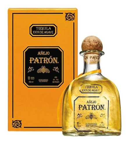 Imagen 1 de 8 de Tequila Patron Añejo 100% Agave 750ml En Estuche