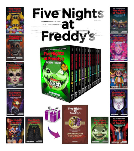 Five Nights At Freddy's Saga 12 Libros En Español + Regalo