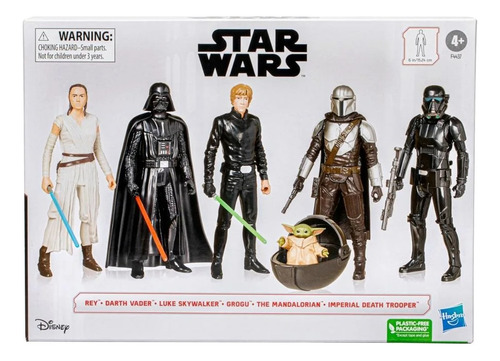 Star Wars Set De 6 Personajes The Mandalorian (f4437)