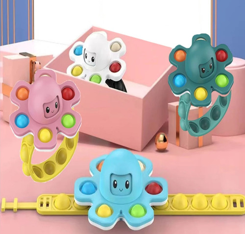 Brinquedo Polvo Pulseira Giratória Pocket Spinner Colorido